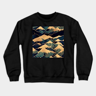 Moutains Golden ans Blue Tones Crewneck Sweatshirt